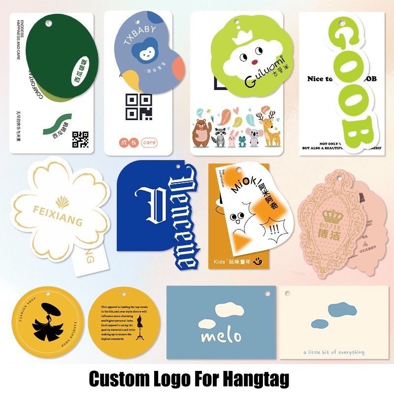 Sewing Labels - カスタムハングタグ 衣類用 DIY 手作り紙ラベル バレンタインギフト ウェディングデコレーション