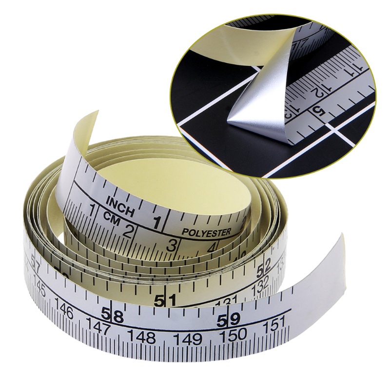 Sewing Labels - 粘着ビニールメジャーテープ、ミシン用定規、ステッカー、メートル法、151cm
