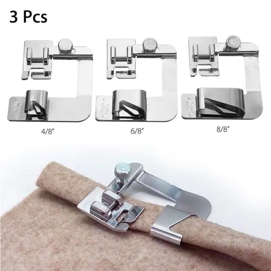 Sewing Expert - 1個-3個入り 13/19/25mm 国内製ミシン用押さえ金具 ロールヘムフット ブラザーシンガー用ミシンアクセサリー