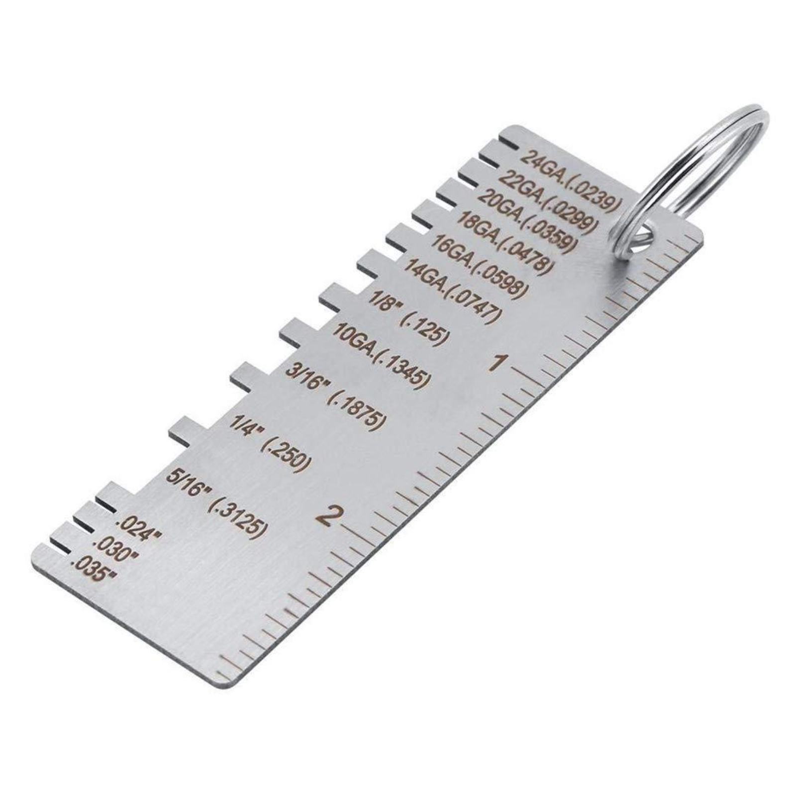 Seam Gauge Metal - 溶接検査ゲージ 測定マーク 金属接合シームゲージ 溶接検査定規 吊り下げループ 工業用工具
