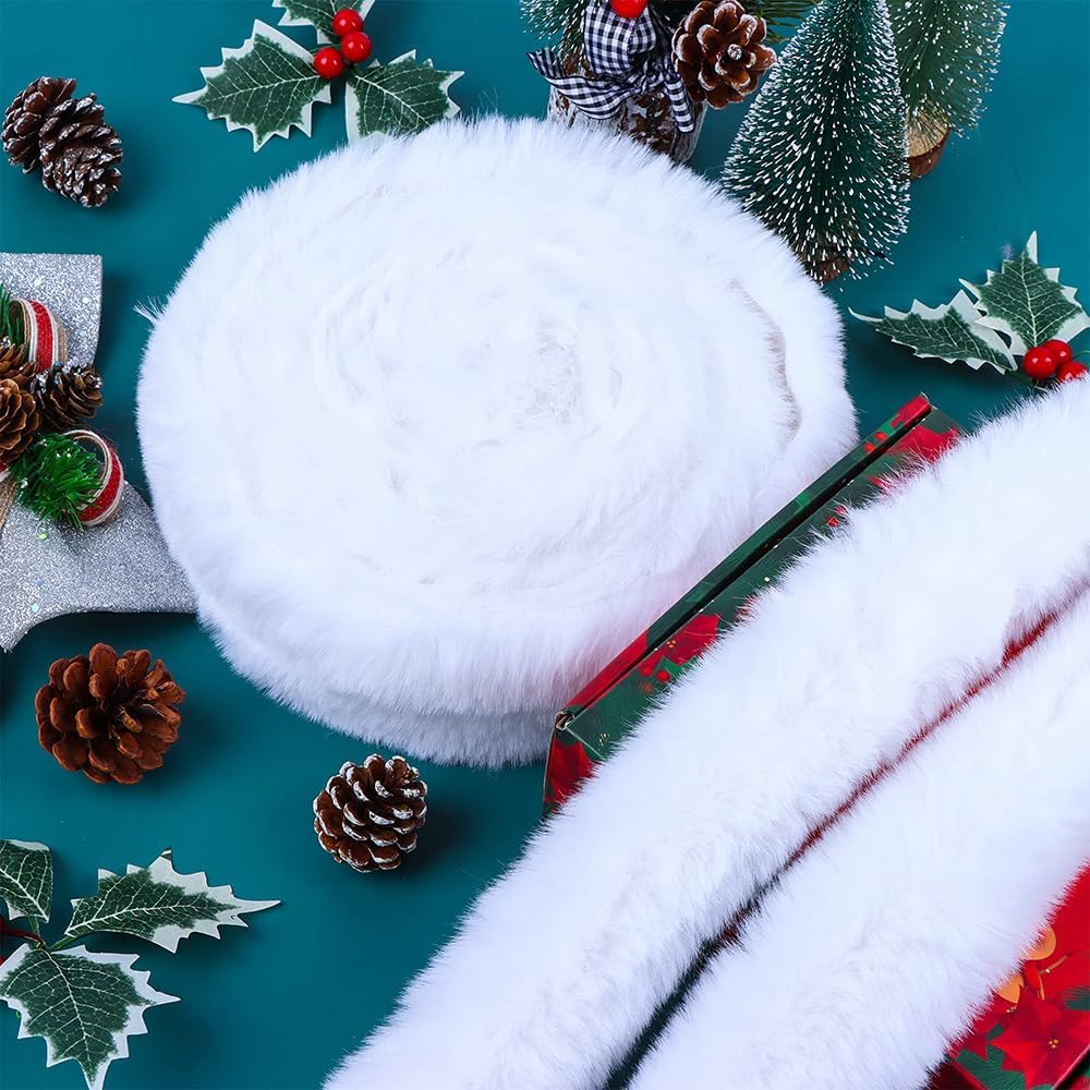 Sewing Textile Art - フェイクファーリボンミンクウールストリップ、手工芸品アクセサリー、人工工芸品、クリスマスパーティー縫製の装飾