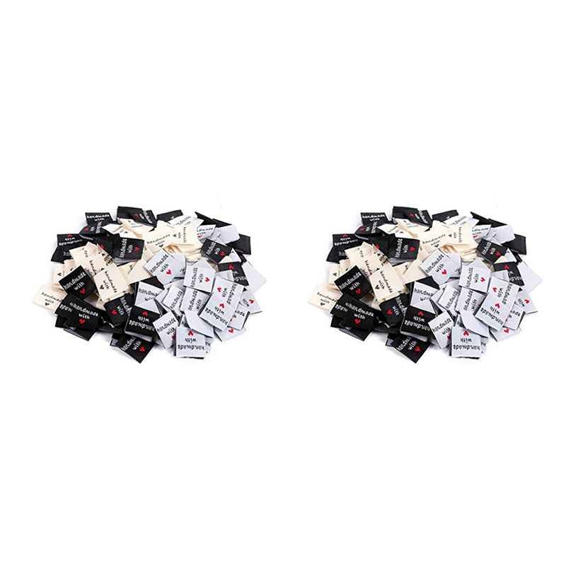 Sewing Labels - A02M-300 個手作り縫い付け織物衣類ラベル縫製クラフト生地タグ服帽子靴縫製工芸品 DIY