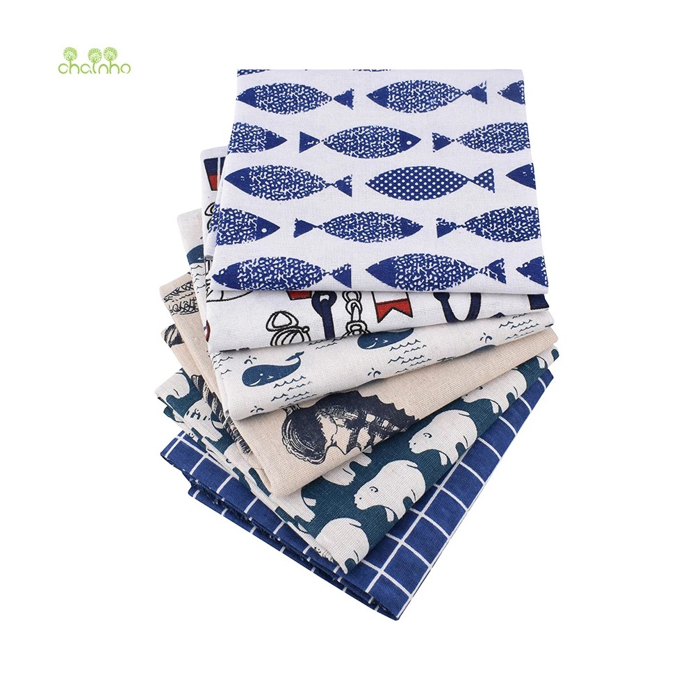 Sewing Geotextile Fabric - Chainho、プリントコットンリネン生地、DIY縫製キルティング素材、テーブル、ソファ、カーテン、バッグ、クッション、家具カバー、15CL14用の布