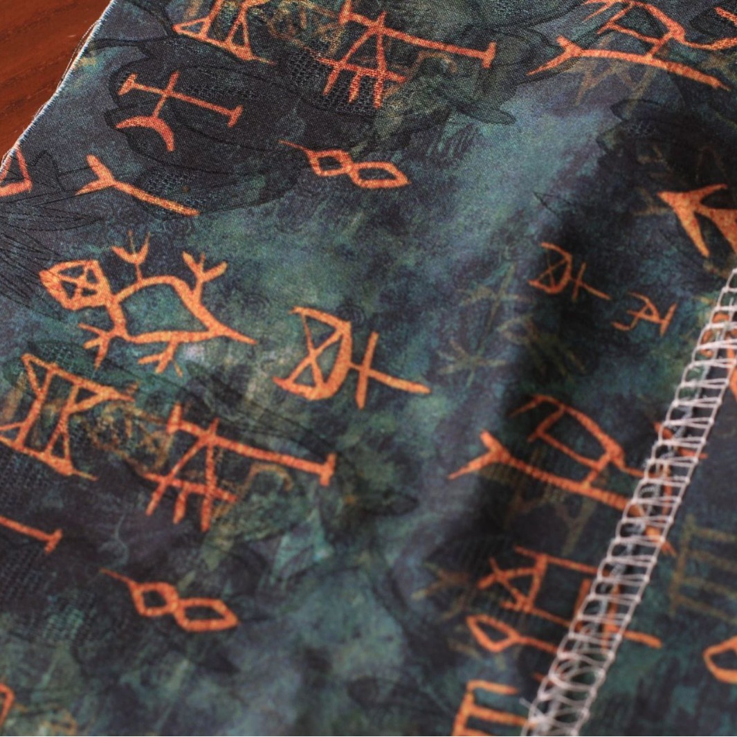 Sewing Tie Dye - Oracle Bone Script ジャカードレトロタイダイ生地 幅150cm 花柄ブロケード生地