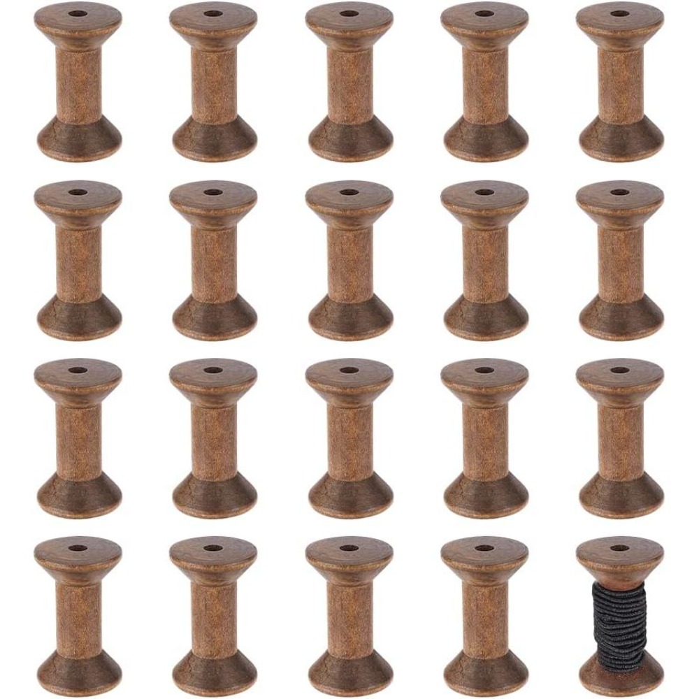 Thread Bobbins Empty - 16個入り 空の糸巻き 1.87インチ/50mm 木製空巻き 糸巻き リボン巻き