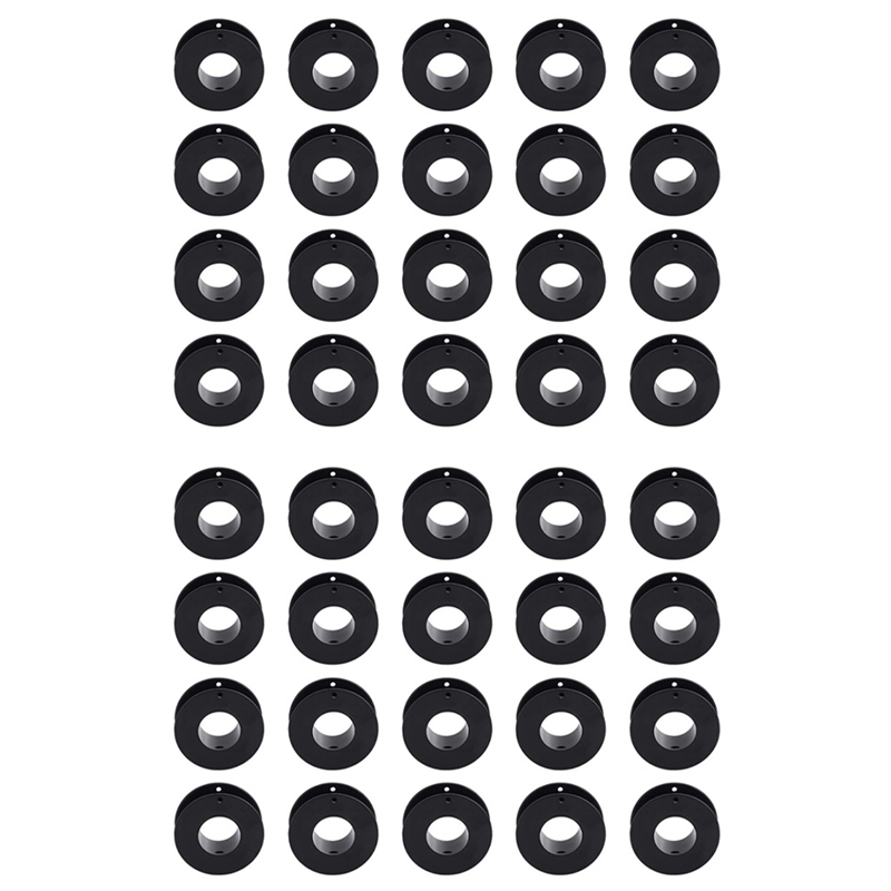 Thread Bobbins Empty - [Superx&KND] 40個入り空スプール、2.1X0.7インチプラスチック糸スプール、リボンスプール、ブラッククラフトスプール、ワイヤースプール、織りボビン