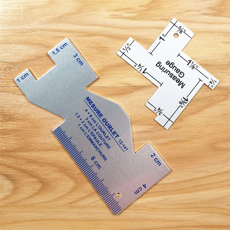 Seam Gauge Metal - 精密縫製測定ゲージ 金属キルティング定規 テンプレート 縫製定規 DIY縫製キルティングクラフト用