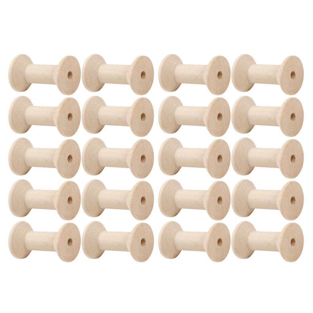 20個の木製ボビン糸巻き、空のステッチ縫い糸収納 - Thread Bobbins Empty のレビューと価格