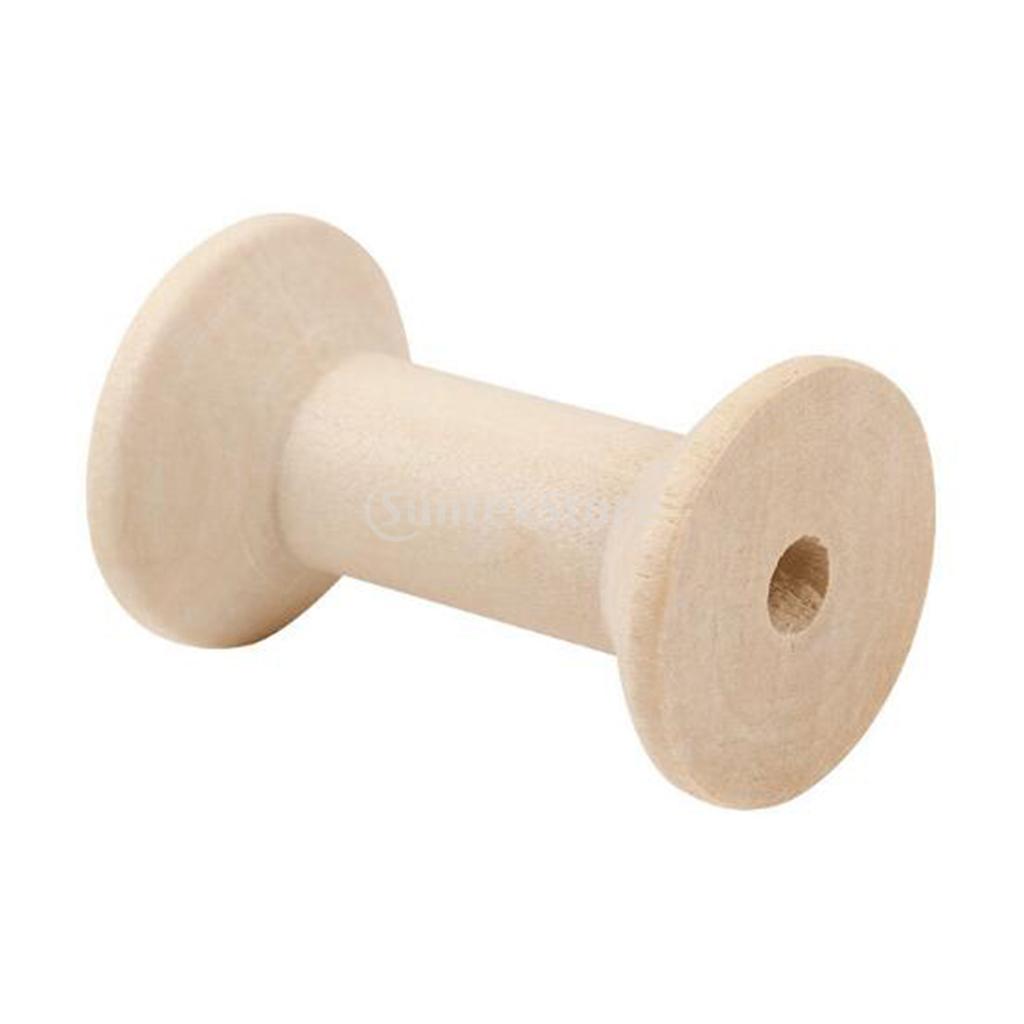 20個の木製ボビン糸巻き、空のステッチ縫い糸収納 - Thread Bobbins Empty のレビューと価格