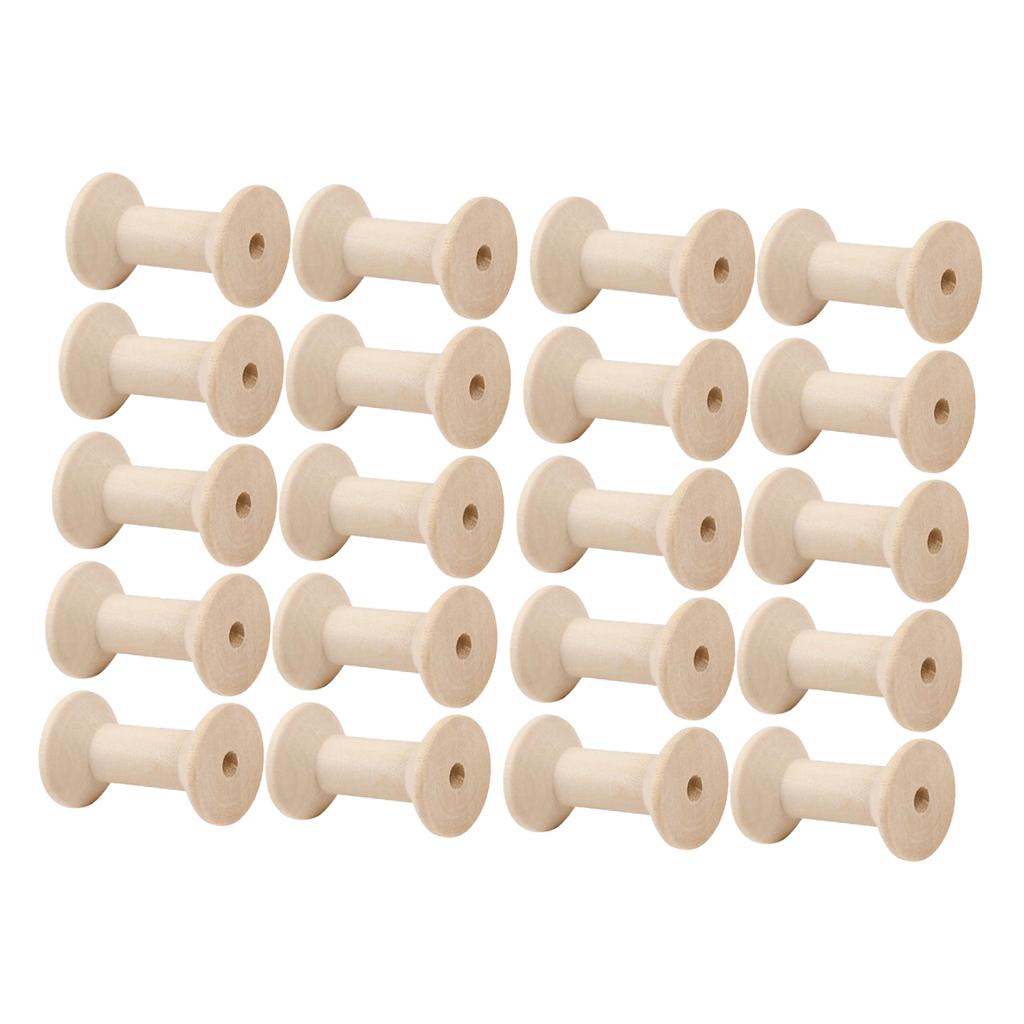 20個の木製ボビン糸巻き、空のステッチ縫い糸収納 - Thread Bobbins Empty のレビューと価格