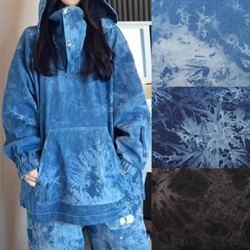 綿100% タイダイ染めドレス デニム生地 1メートルあたり - Sewing Tie Dye のレビューと価格