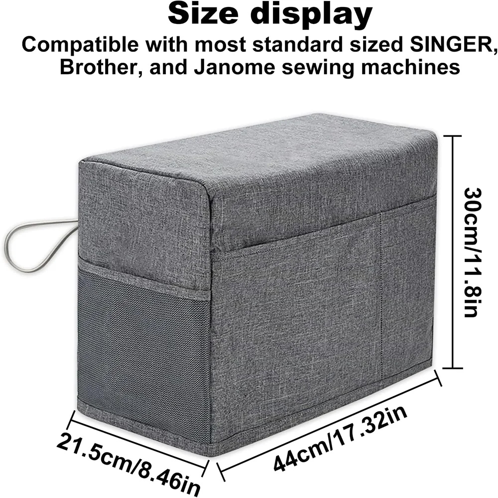ユニバーサルミシンカバー、収納ポケットとサイドハンドル付き、 - Sewing Expert のレビューと価格