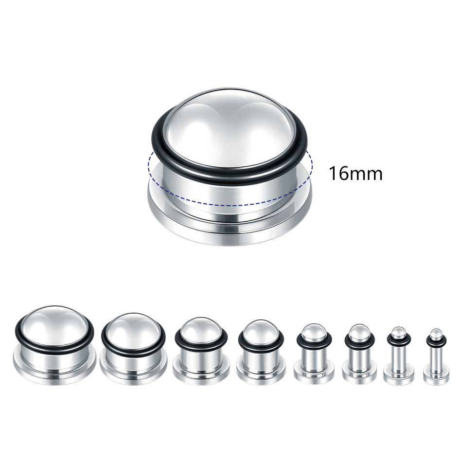 1 ペアステンレス鋼耳トンネルイヤリングプラグゲージエキスパ - Seam Gauge Metal のレビューと価格