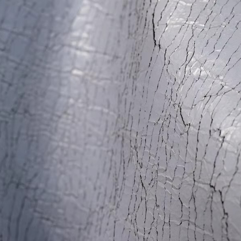 グレーレトロクラックレザーテクスチャヘビーウェイトストレッチ - Sewing Textile Art のレビューと価格