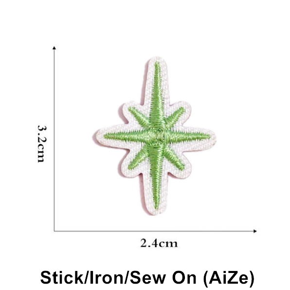 アイロン接着式 10個 星形刺繍ワッペン ジーンズ コート  - Sewing Id のレビューと価格