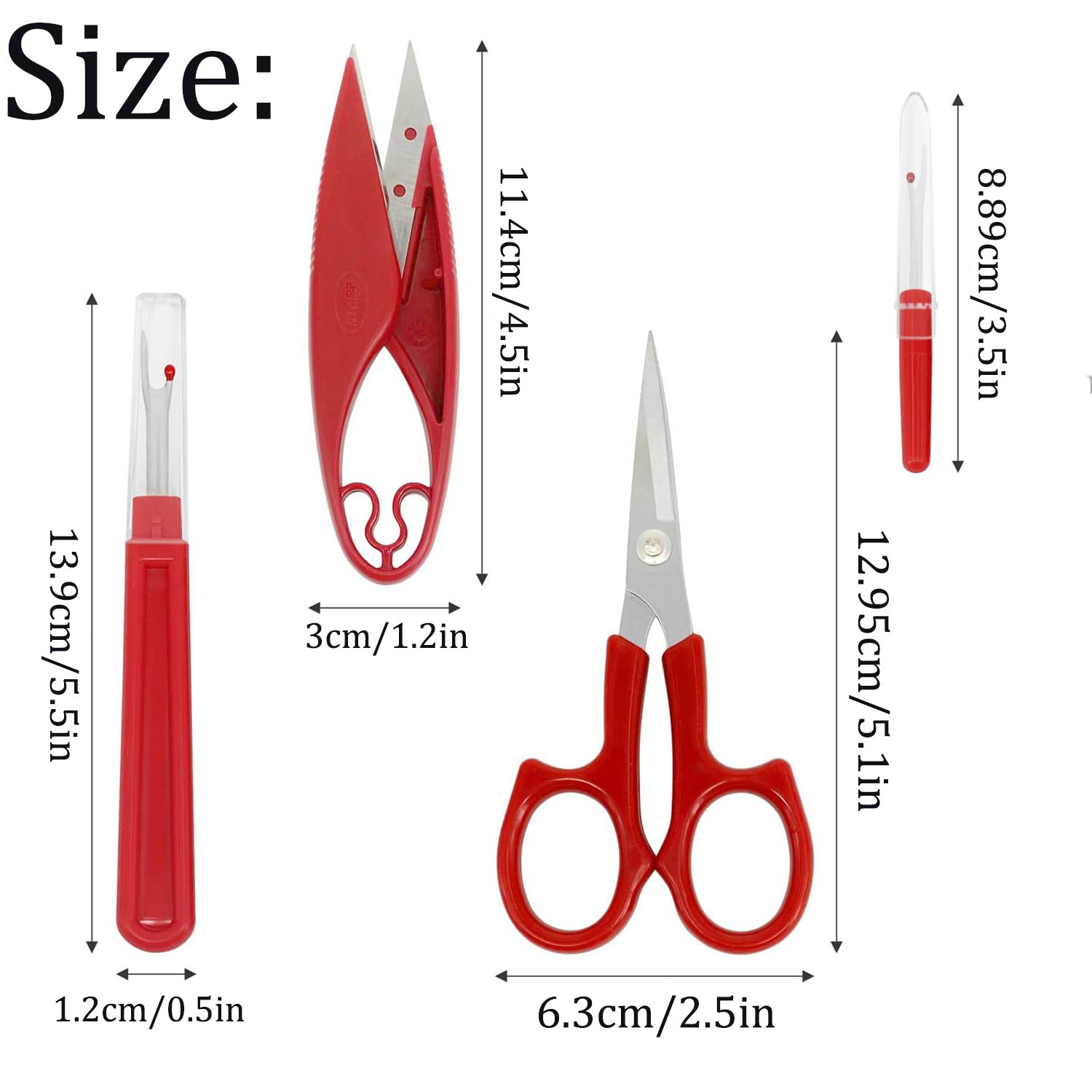 1/2/6 個縫製シームリッパーキット赤縫製ステッチ糸アンピ - Seam Ripper Tool のレビューと価格