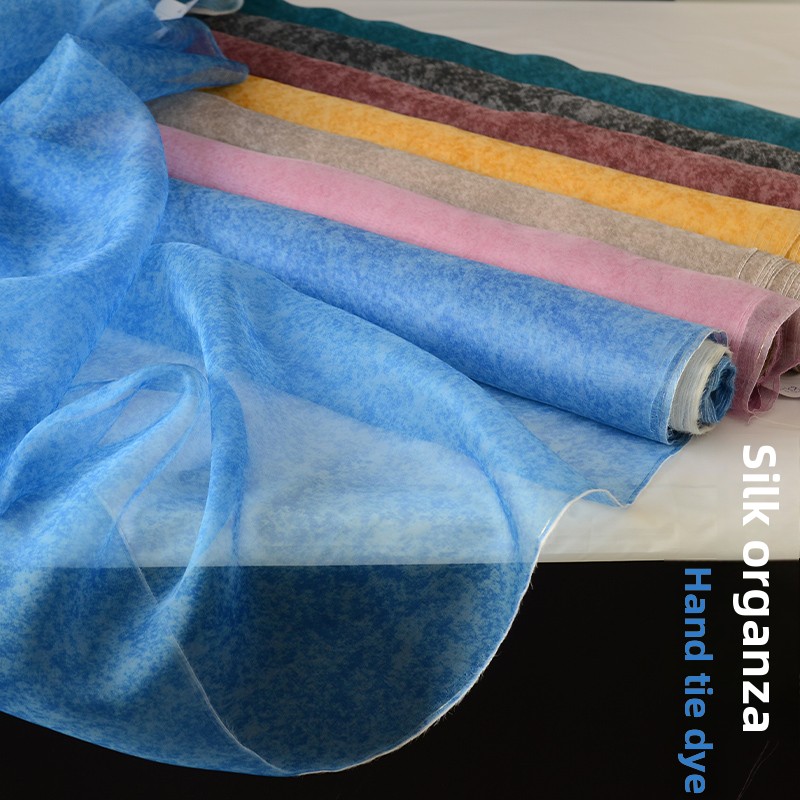 タイダイシルクオーガンザ生地 DIY縫製用 手作りスモックド - Sewing Tie Dye のレビューと価格