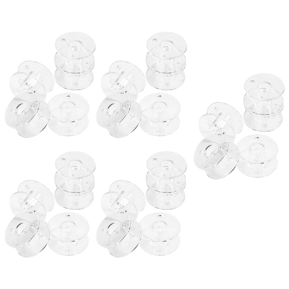 1セット耐摩耗性透明縫製ボビンプラスチック製空スプール刺繍機 - Thread Bobbins Empty のレビューと価格