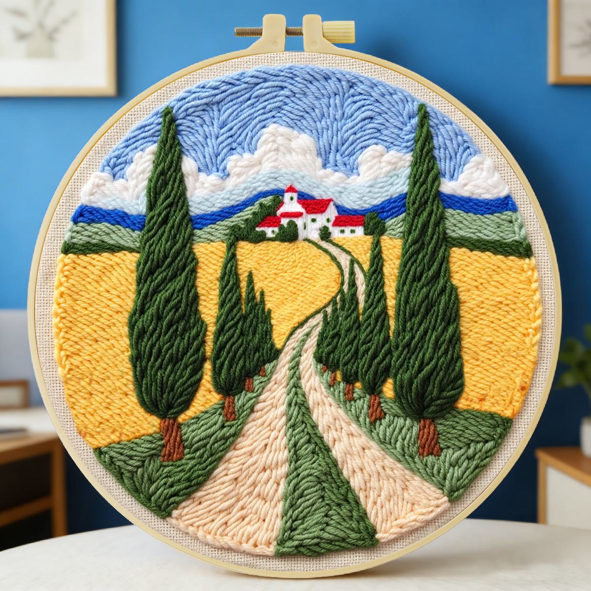 20X20CM/7.87インチ フィールドパンチニードル刺繍 - Sewing Textile Art のレビューと価格
