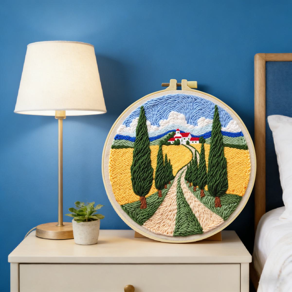 20X20CM/7.87インチ フィールドパンチニードル刺繍 - Sewing Textile Art のレビューと価格