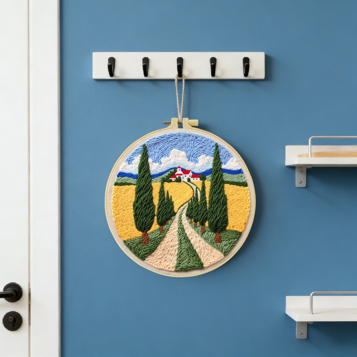 20X20CM/7.87インチ フィールドパンチニードル刺繍 - Sewing Textile Art のレビューと価格