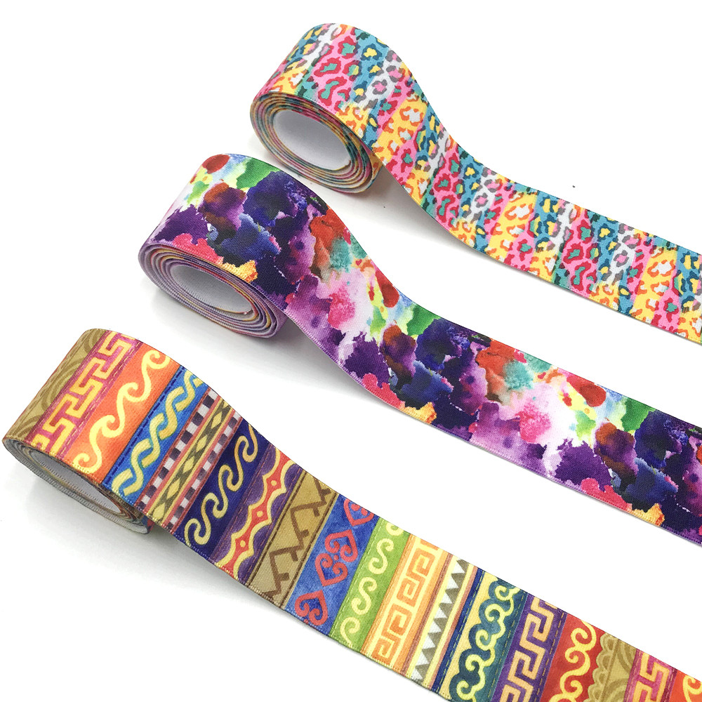 5メートル/ロット 25/38MM レオパードタイダイ幾何学 - Sewing Tie Dye のレビューと価格