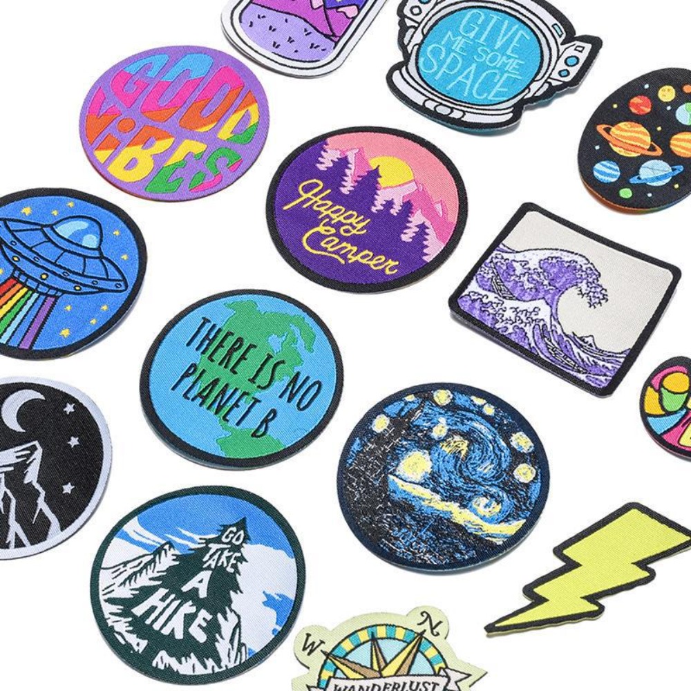 漫画風景スペース織ラベルパッチバッジアイロン接着パッチDIY - Sewing Labels のレビューと価格