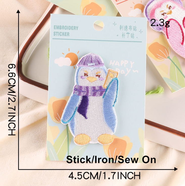 両面接着タイプの動物刺繍ワッペン10枚入り、ジーンズ、コート - Sewing Id のレビューと価格