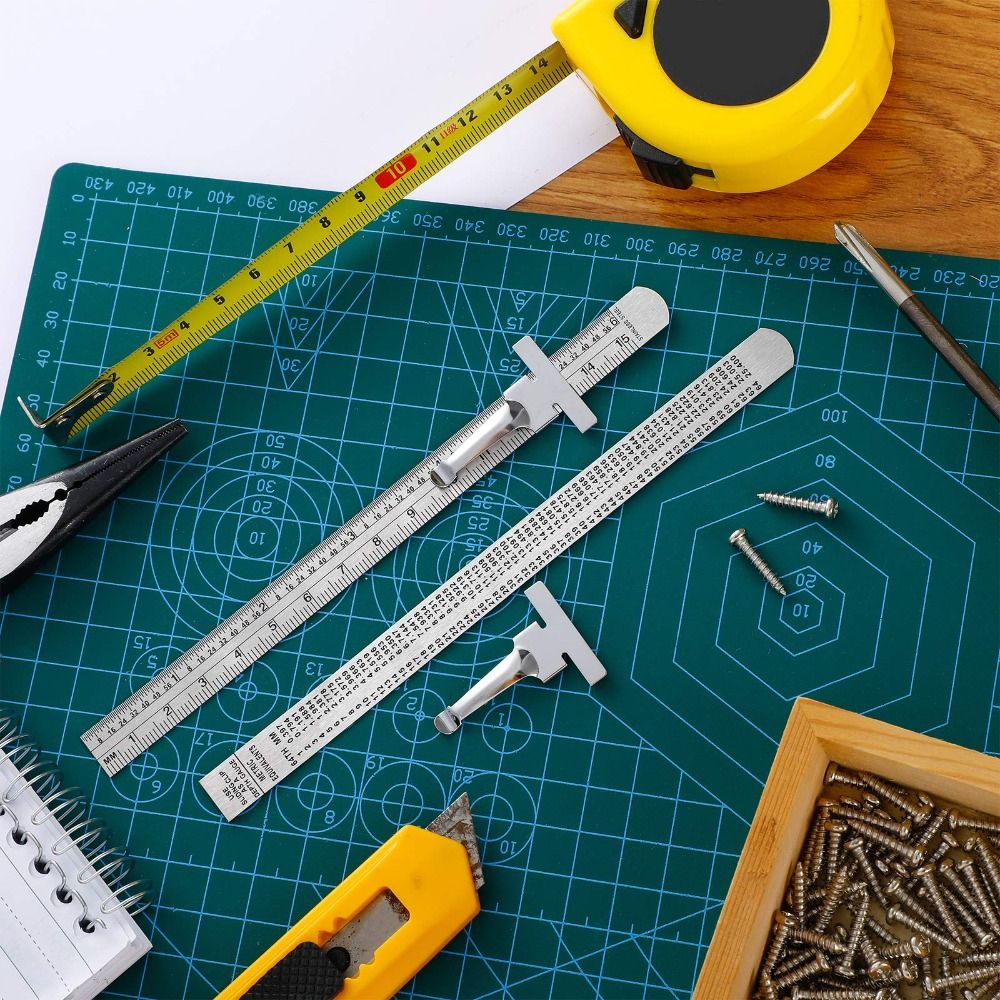 取り外し可能なクリップ付きステンレス鋼定規 正確な目盛り付き - Seam Gauge Metal のレビューと価格