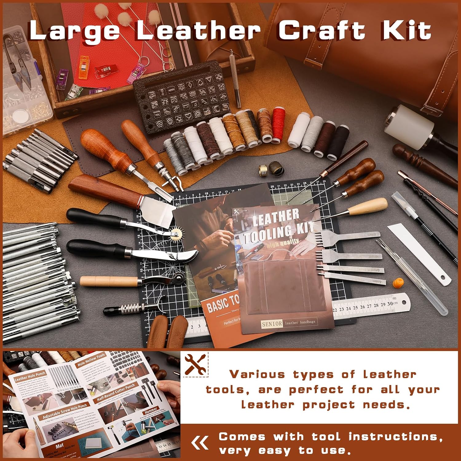 レザーツールキット レザークラフトツール レザーワーキングキ - Sewing Kit のレビューと価格