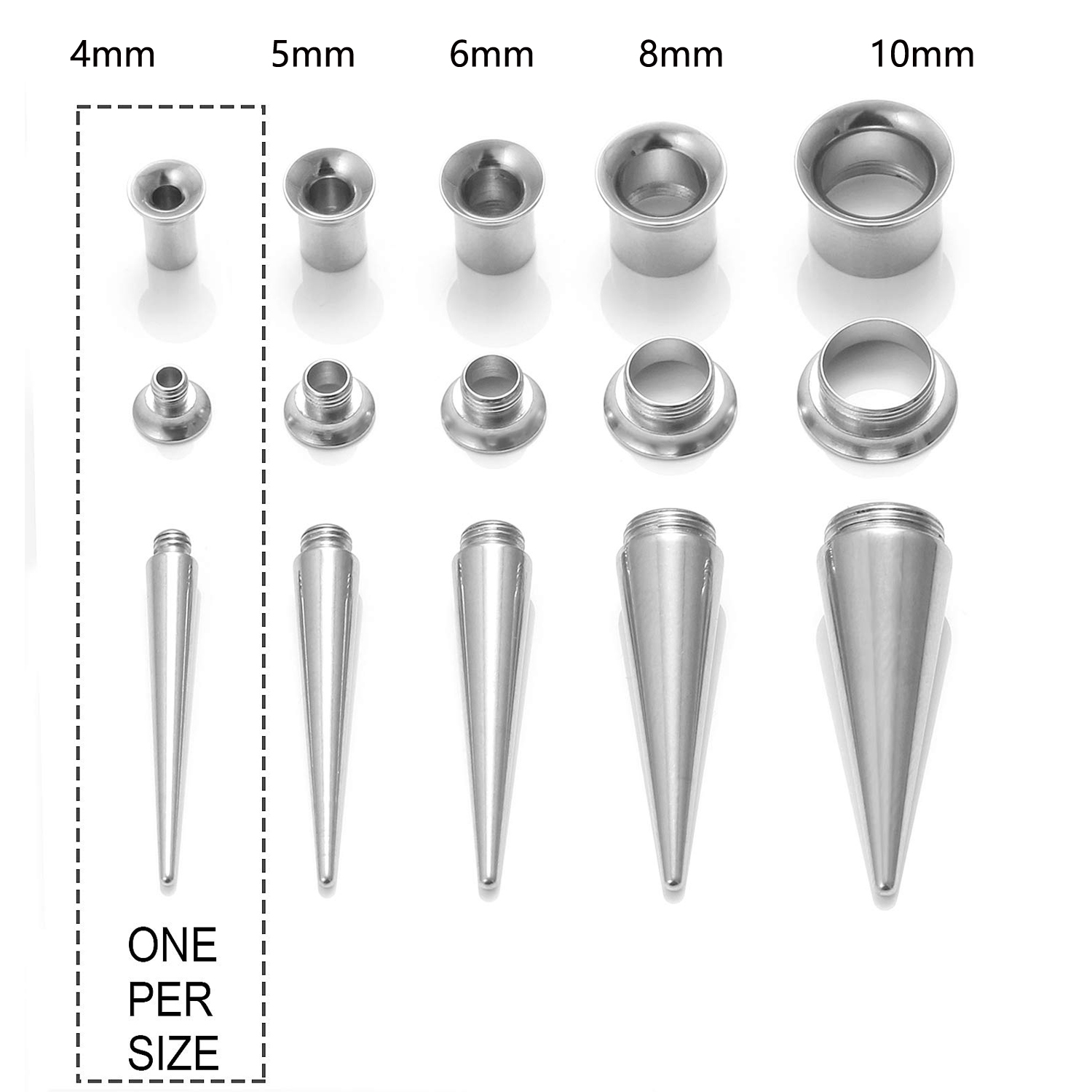 ユニセックスのステンレス鋼のねじ留め金,2 in 1, 6g - Seam Gauge Metal のレビューと価格