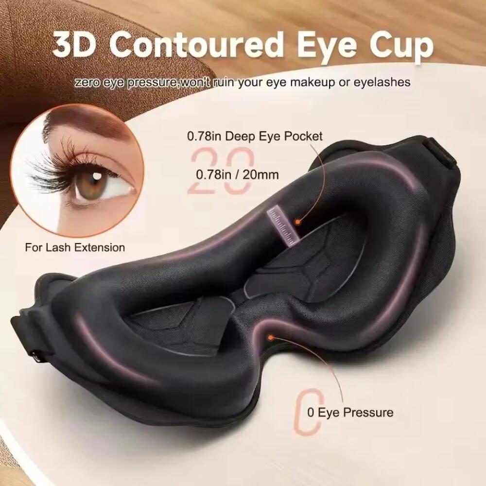 新しい 3D スリープアイマスク立体視男性用と女性用遮光スリ - Sewing Cotton のレビューと価格