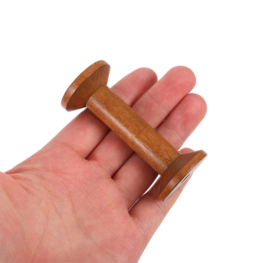 7 個の木製糸スプールヴィンテージ空の木製ボビン縫製糸ホルダ - Thread Bobbins Empty のレビューと価格