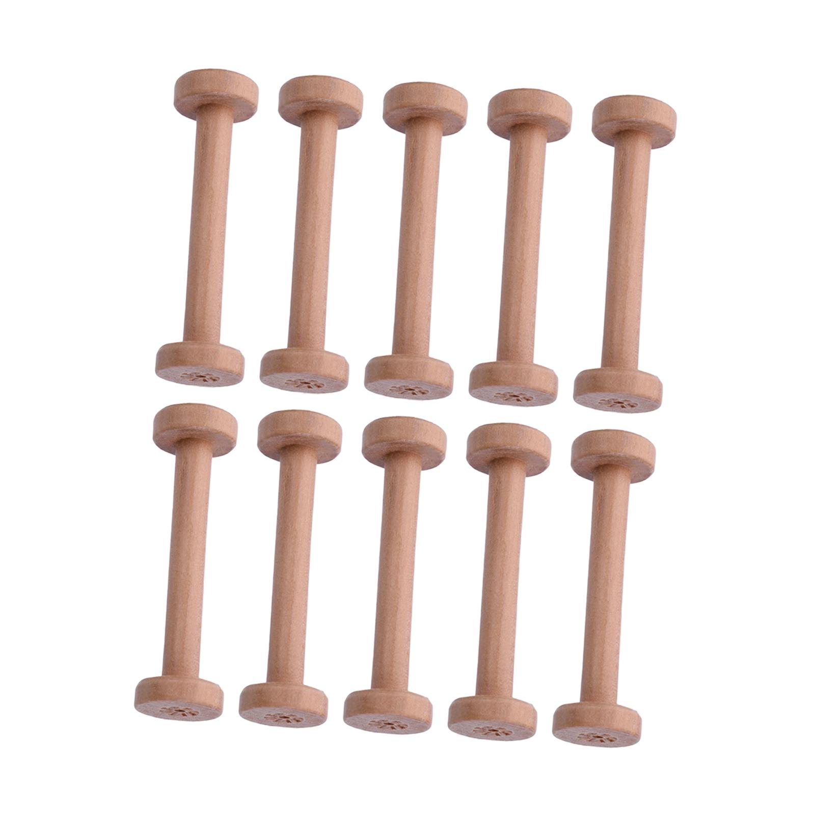 木製ボビン10個セット、滑らかな仕上がり、空の糸巻き、織物用 - Thread Bobbins Empty のレビューと価格