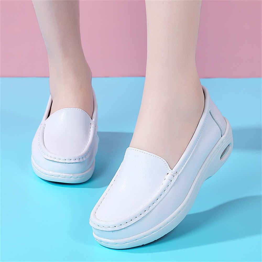 分厚い白底ヒール靴オックスフォードプラットフォームヒール女性 - Sewing Industry のレビューと価格