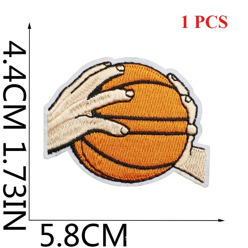 バスケットボール刺繍布ステッカー子供服装飾パッチスポーツボー - Sewing Labels のレビューと価格
