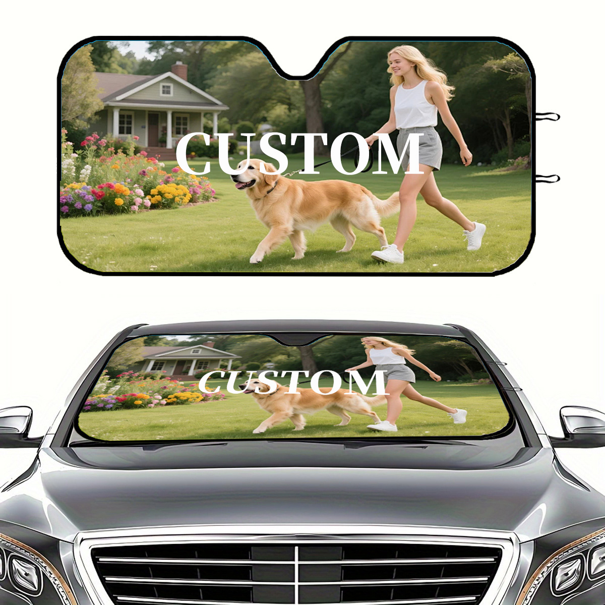1個入りパーソナライズ折りたたみ式車用サンバイザー、ほとんど - Sewing Custom のレビューと価格