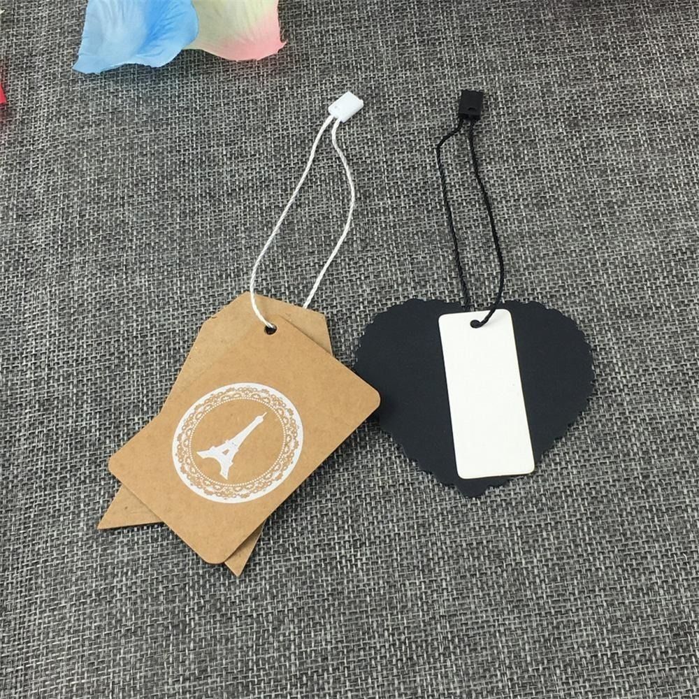 1000 個 DIY ポリエステルタグロープ使い捨て白/黒ラ - Sewing Labels のレビューと価格