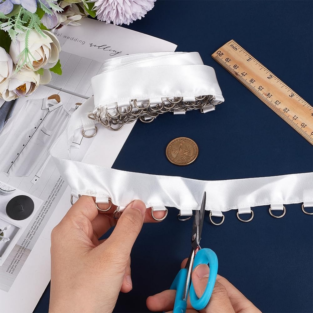 Dリング付きの白いグロメットトリム,衣服コルセットを縫うため - Sewing Kit のレビューと価格