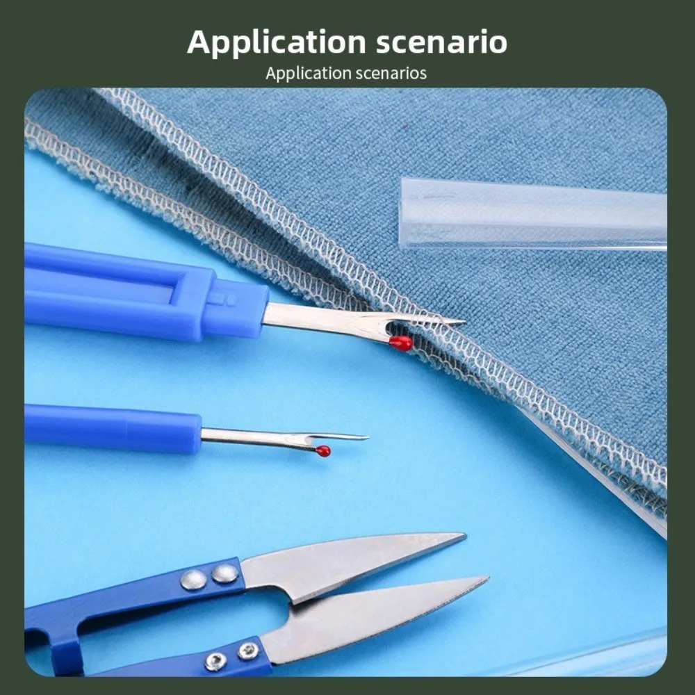 ブルーの裁縫キット5点セット、糸切り、縫い目切り、ステッチ除 - Sewing Kit のレビューと価格