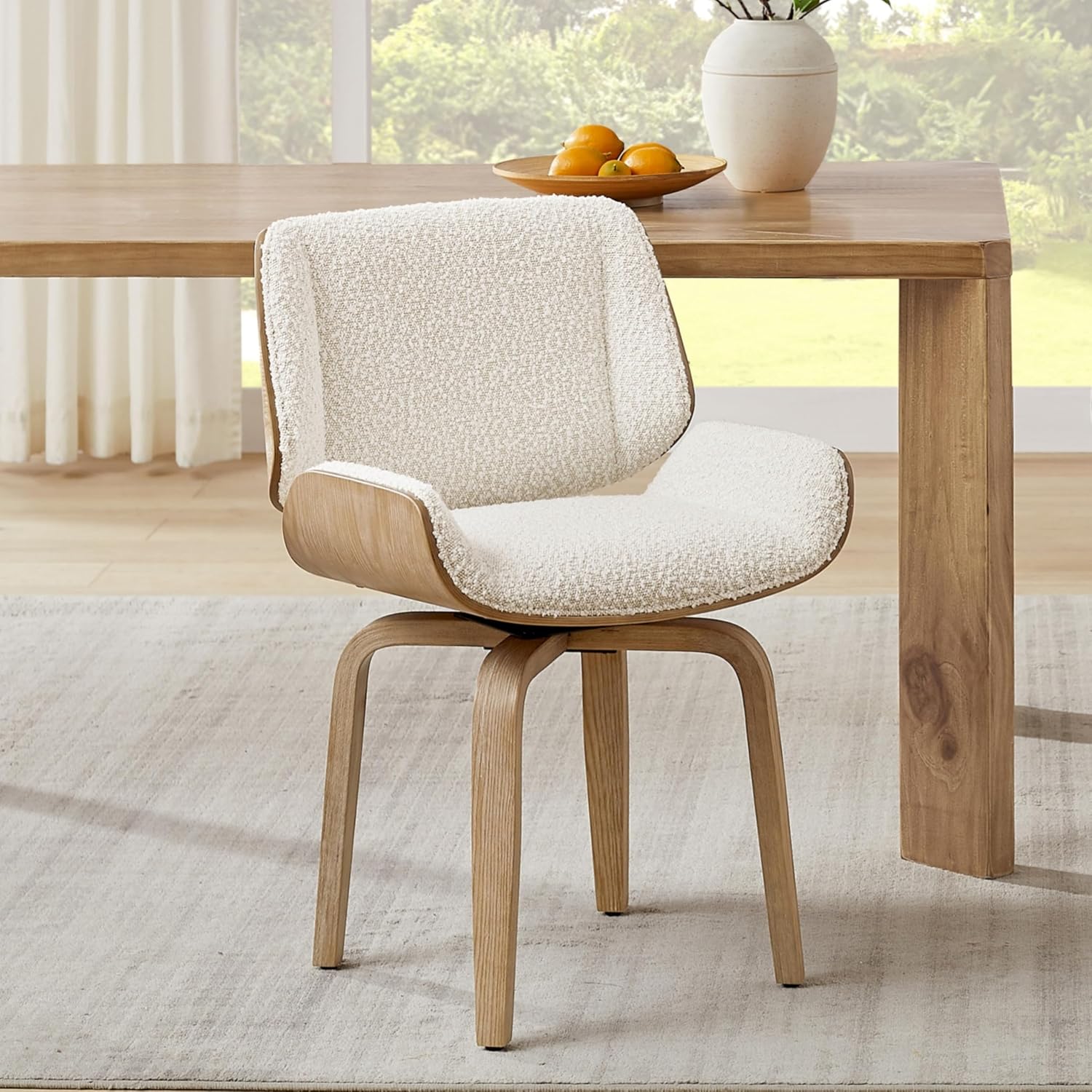 回転式ダイニングチェア、木製脚付き布張りダイニングルームチェ - Century Textile & Sewing Supply Reviews のレビューと価格