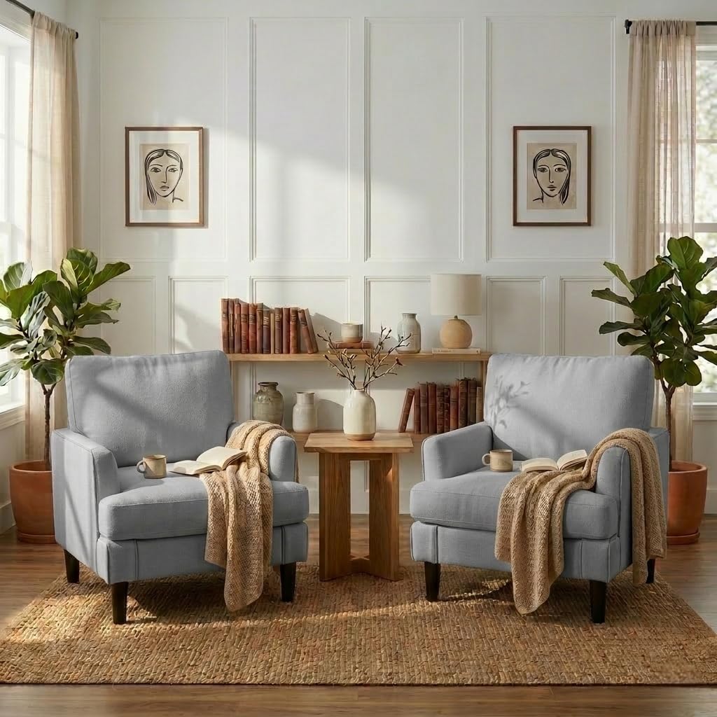 # アクセントチェアセット ミッドセンチュリーの快適な布張り - Century Textile & Sewing Supply Reviews のレビューと価格