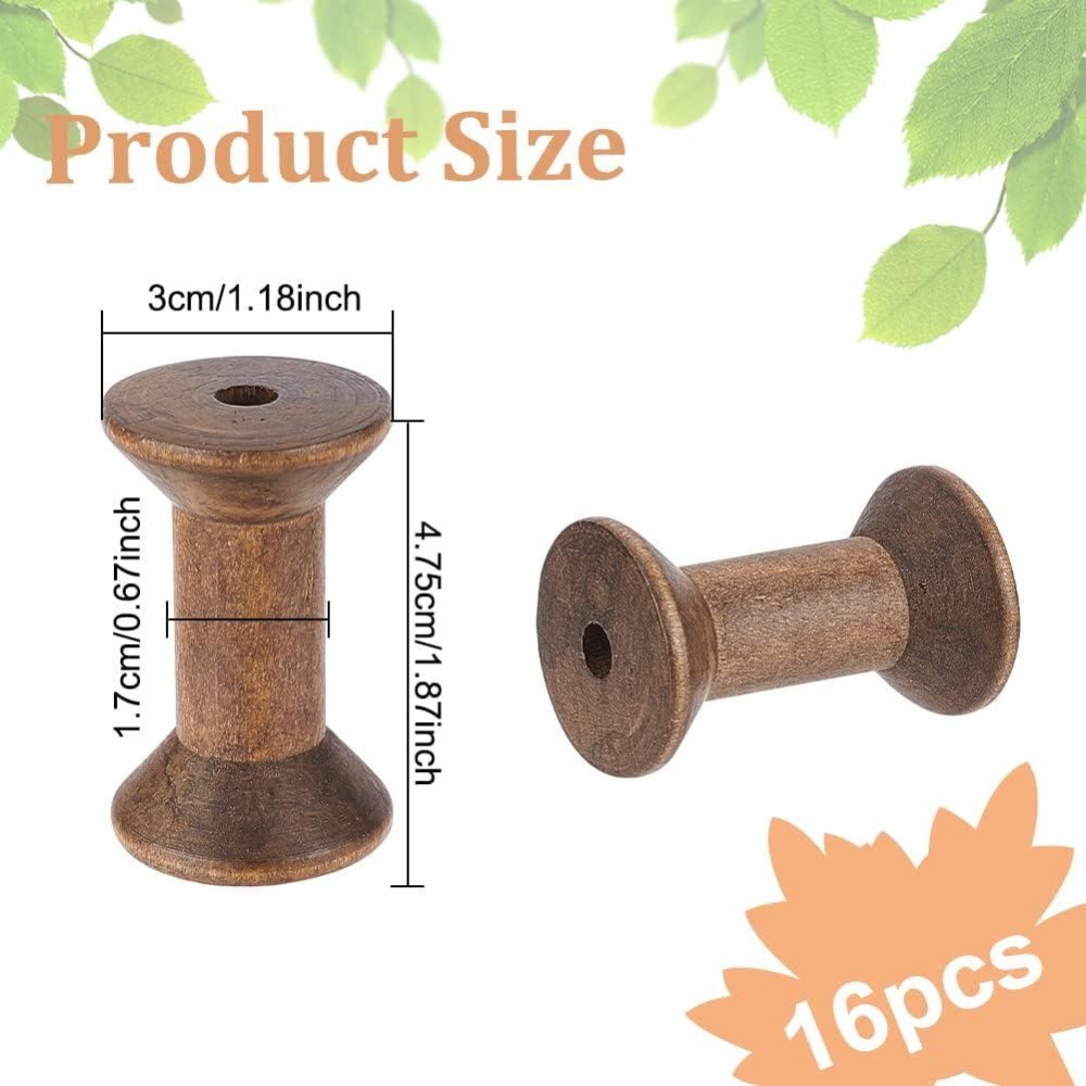 16個入り 空の糸巻き 1.87インチ/50mm 木製空巻き - Thread Bobbins Empty のレビューと価格