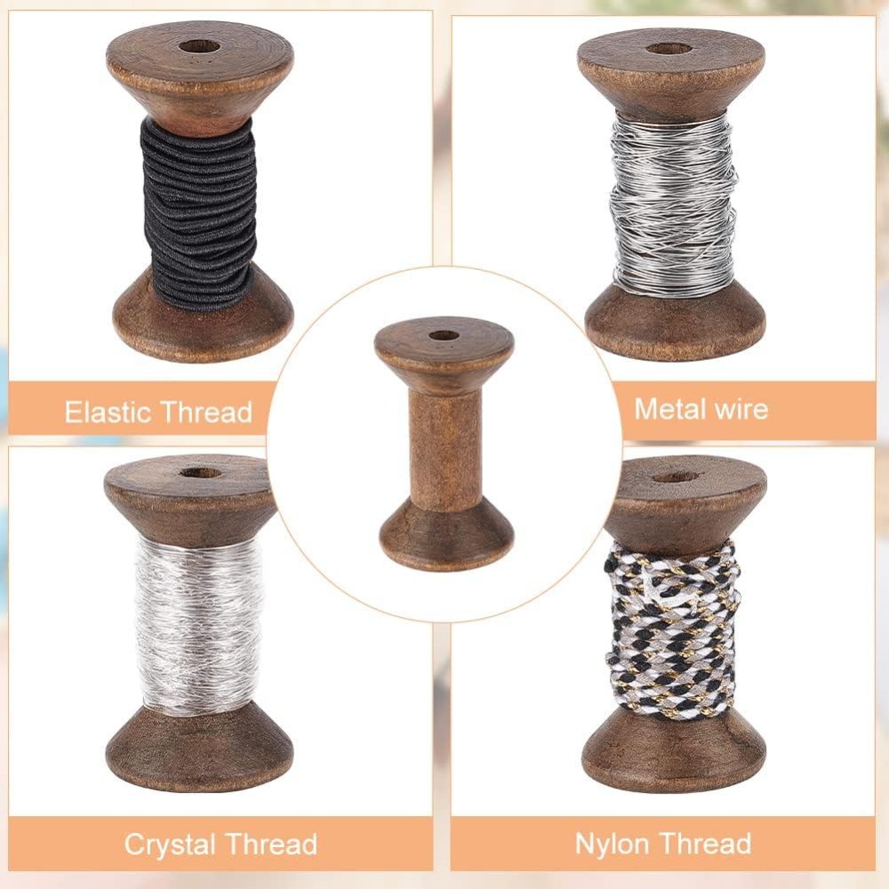 16個入り 空の糸巻き 1.87インチ/50mm 木製空巻き - Thread Bobbins Empty のレビューと価格