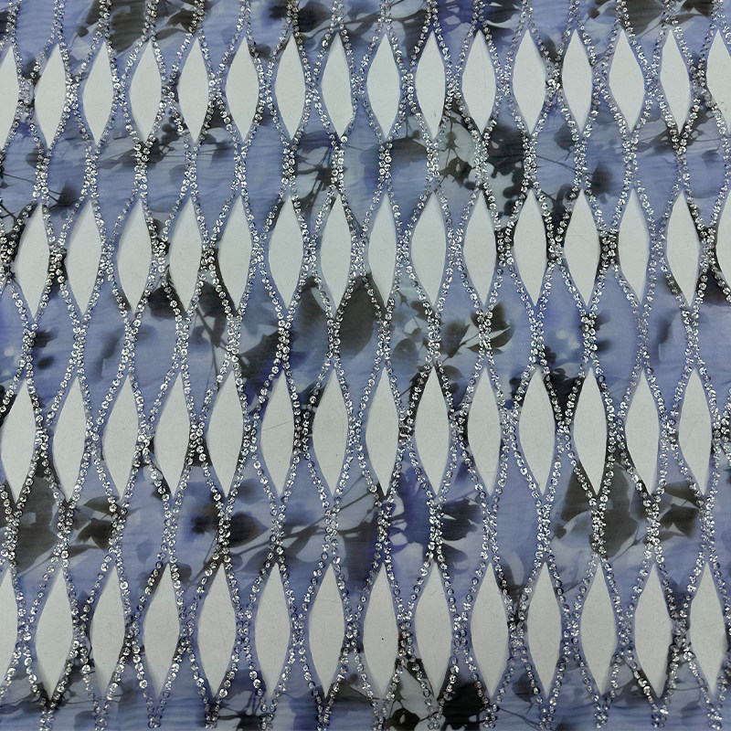 メッシュシフォンビーズスパンコール刺繍生地、タイダイビーズド - Sewing Tie Dye のレビューと価格