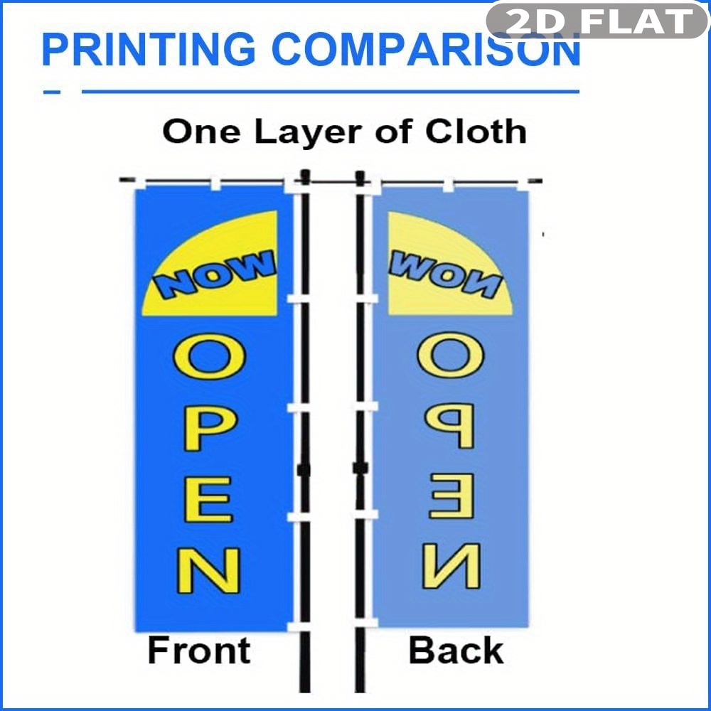 1pc 2D フラットカスタムノボリ旗、屋外屋内装飾広告用バ - Sewing Custom のレビューと価格
