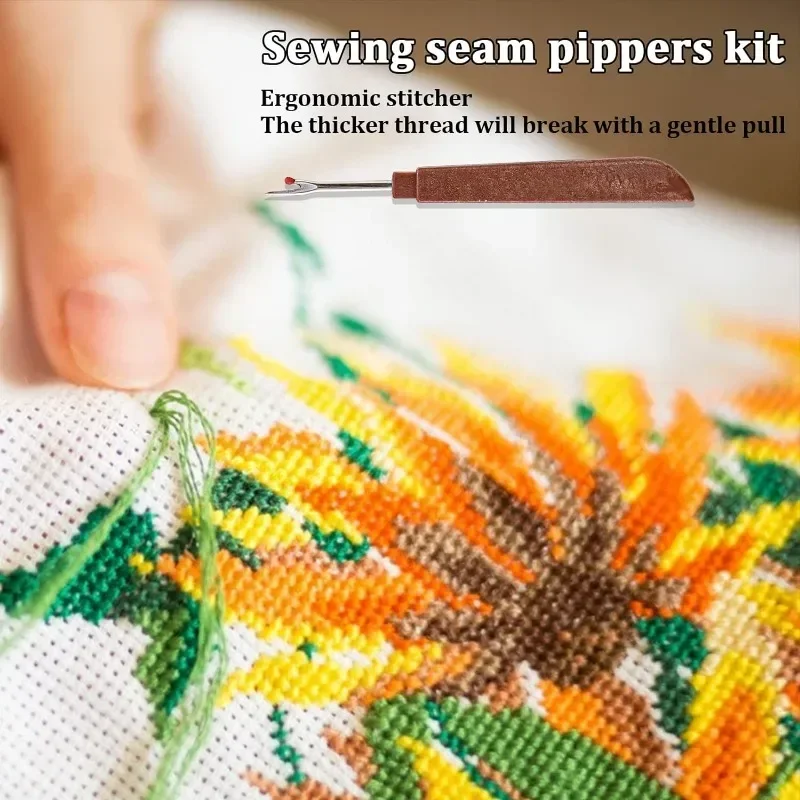 1/10 個鋼糸カッター木製プラスチックハンドルシームリッパ - Seam Ripper Tool のレビューと価格