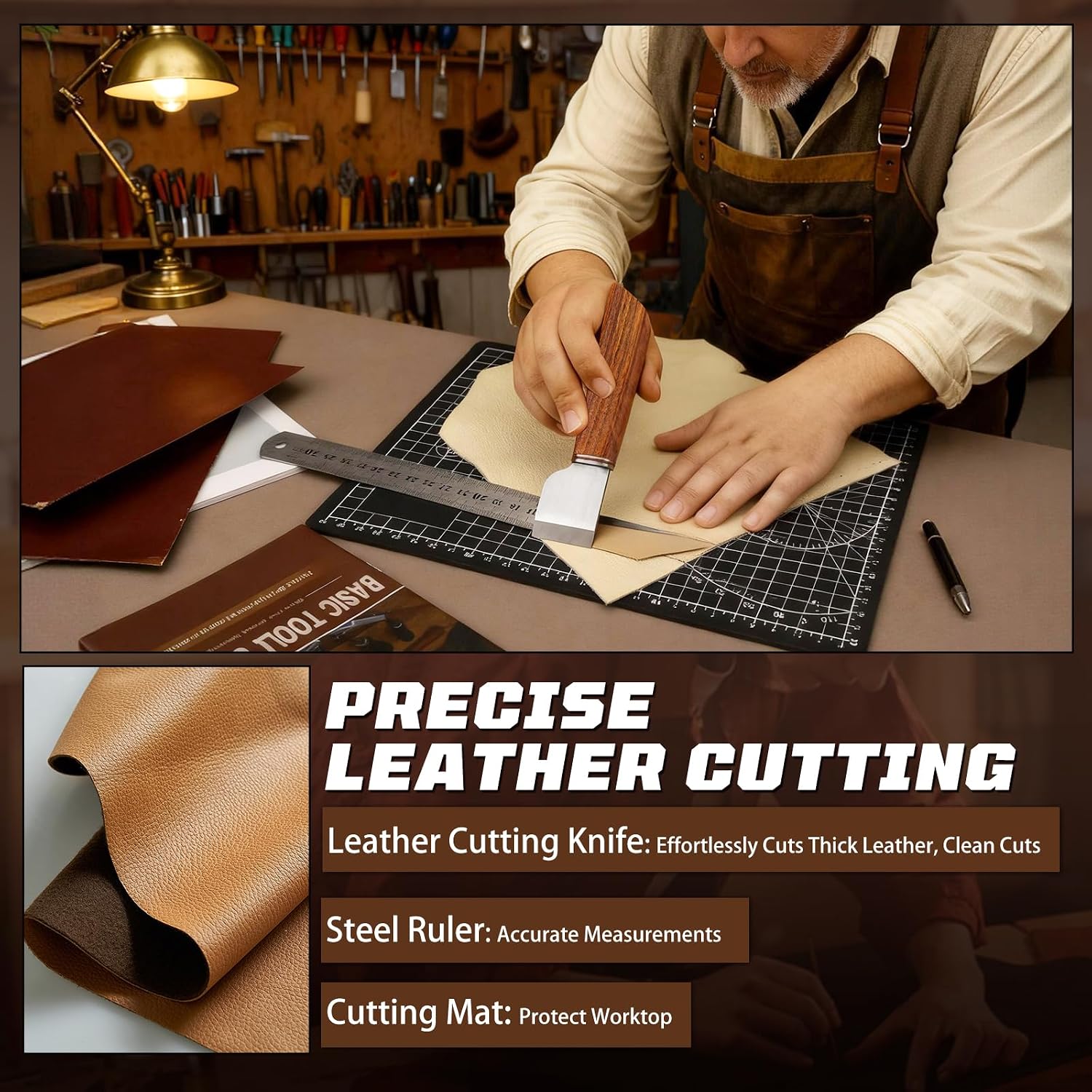 革細工キット、革細工道具とクラフトキット、カスタム収納バッグ - Sewing Kit のレビューと価格