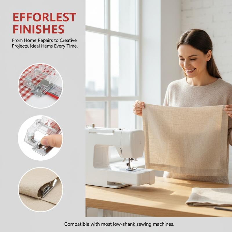 調整可能なバイアステープバインディングフットスナッププレッサ - Sewing Machine For Textile のレビューと価格