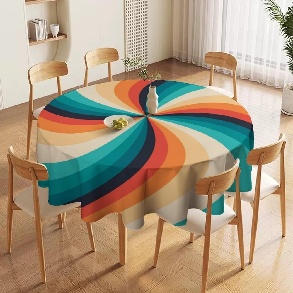 ヴィンテージ グルービー スワール ラウンド テーブルクロス - Century Textile & Sewing Supply Reviews のレビューと価格